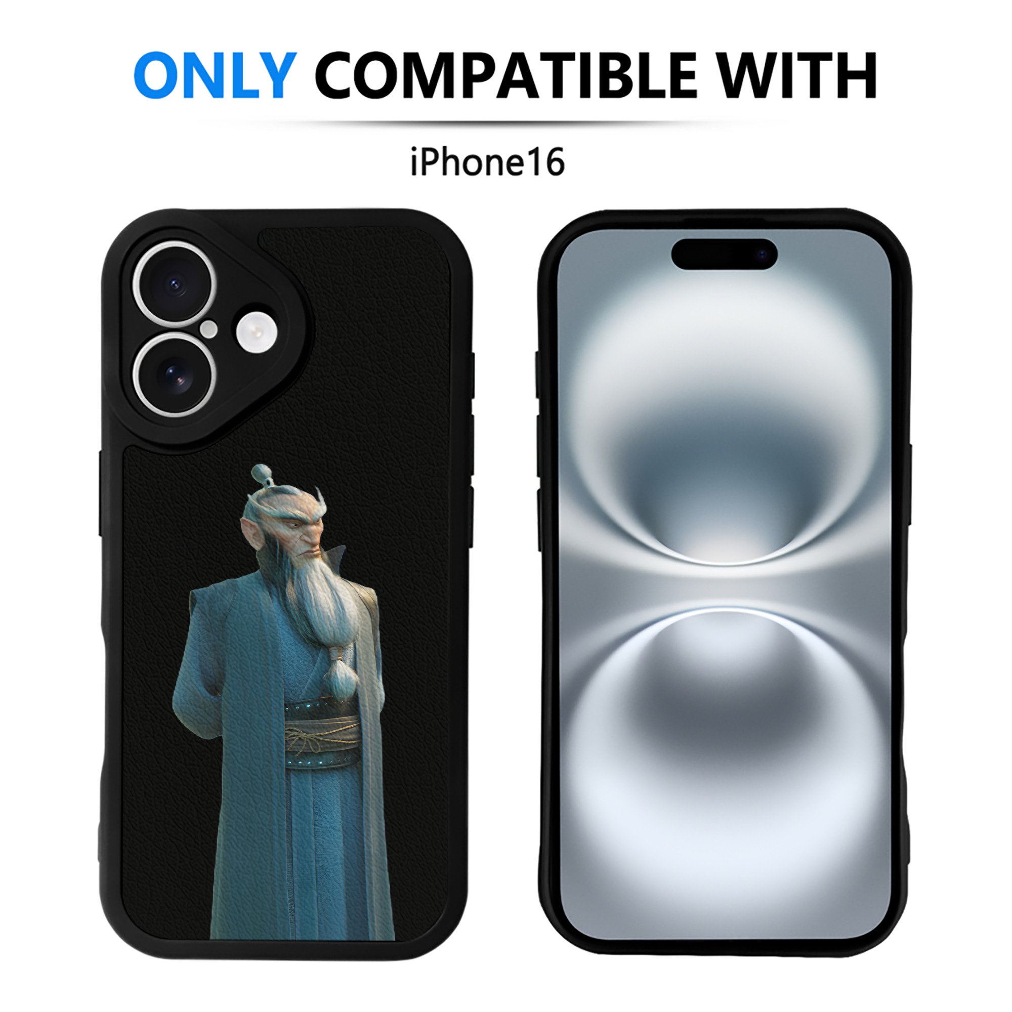 （画像用） Ne Zha 2 ナタ 魔童の大暴れ 【iPhone 16シリーズ対応】シリコンスマホケース（レザー調） 材質：シリコン